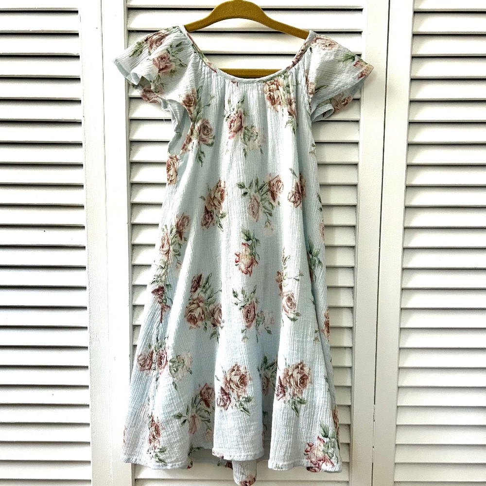 Loveshackfancy girls floral ruffle sleeve dress